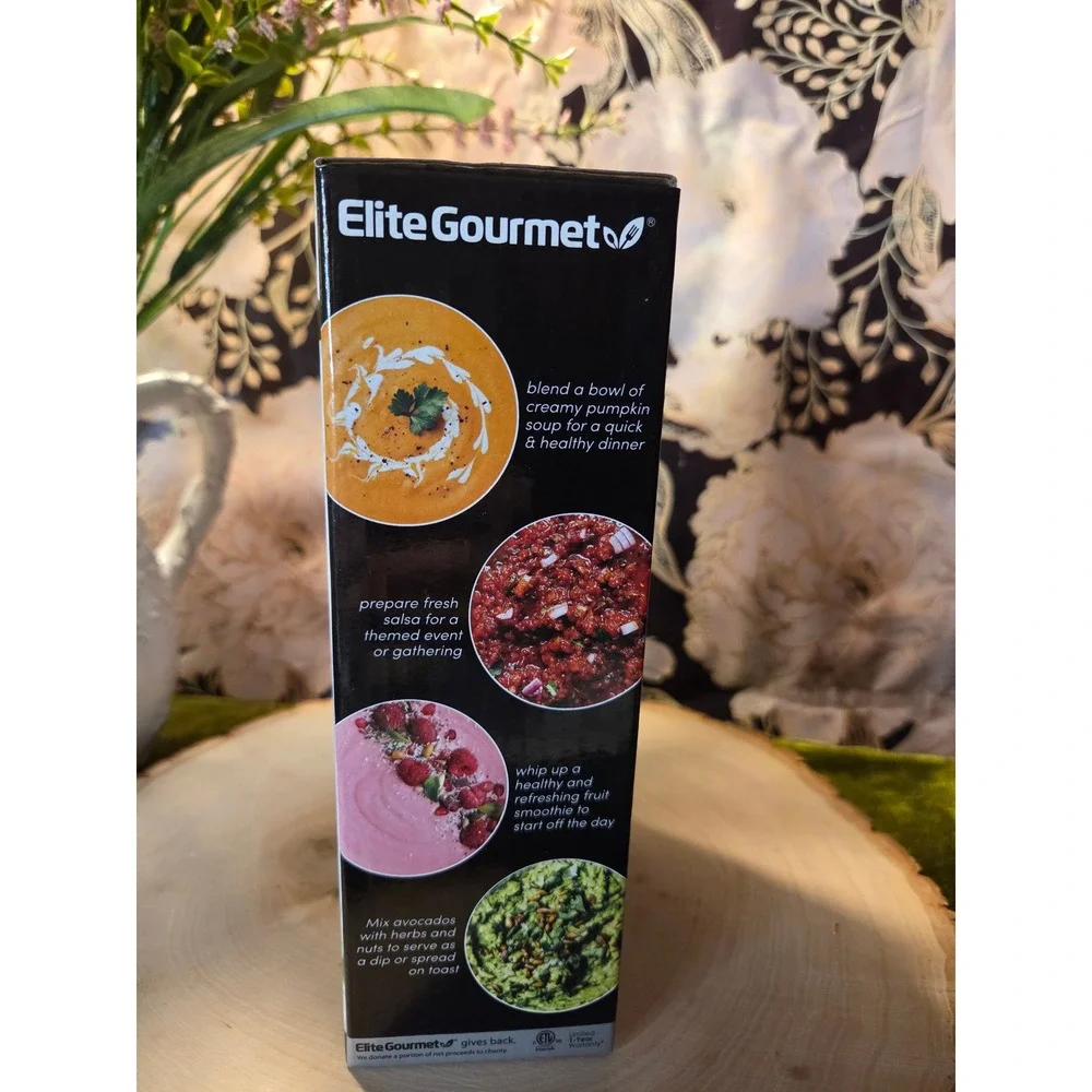 😎Elite‎ Gourmet Hand Blender White Immersion Blender EHB-2425X Stainless Steel